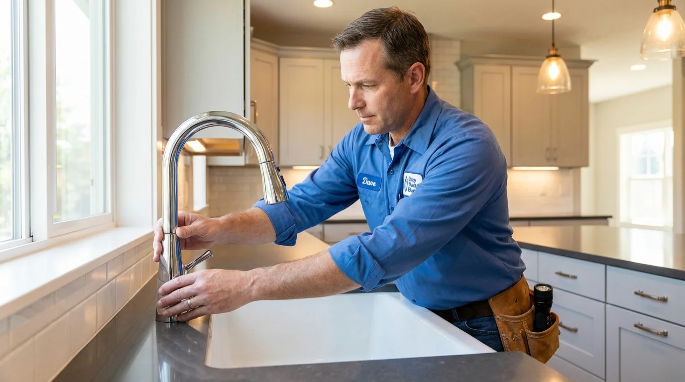 Kitchen faucet installation by Johns Plumbing LLC in Lakeland